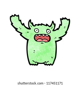 cartoon green monster