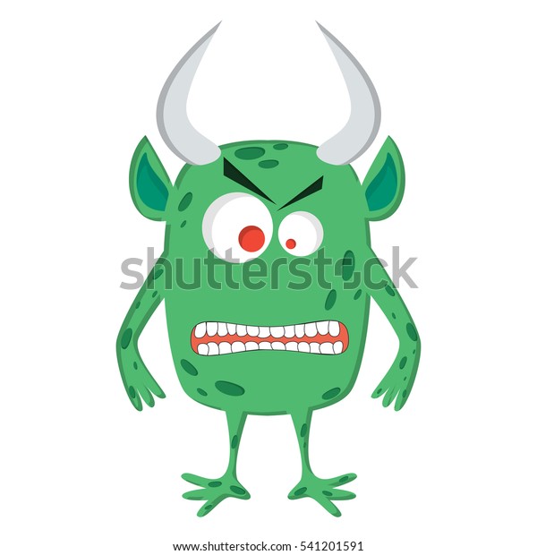 Cartoon Green Monster Horns Can Be Stock Vector (Royalty Free) 541201591