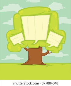 cartoon green tree for your information