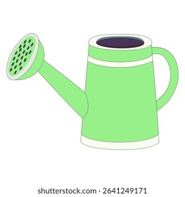 Cartoon Green Watering Can Simple Design Icon Digital Source 