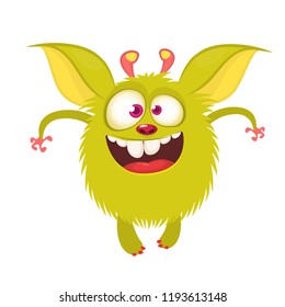 Cartoon gremlin character.