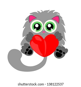 cartoon grey cat