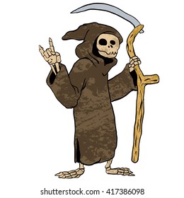 cartoon grim reaper.