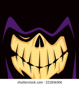 Cartoon Grim Reaper Face
