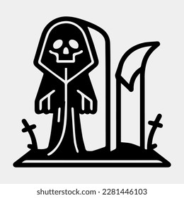 Cartoon Grim Reaper vector design tattoo