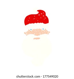 caricatura grim santa face