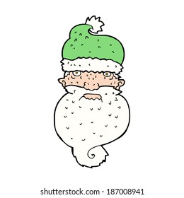Cartoon-Grill-Santa-Gesicht