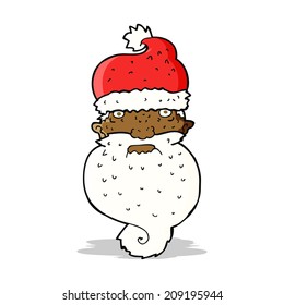 caricatura grim santa face