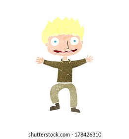 cartoon grinning boy