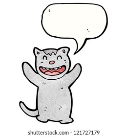 gatito sonriente de dibujos animados