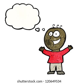 caricatura sonriente doodle hombre