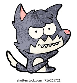 zorro molido de dibujos animados