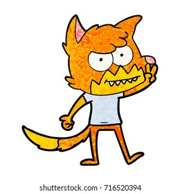 cartoon grinning fox