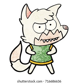 cartoon grinning fox
