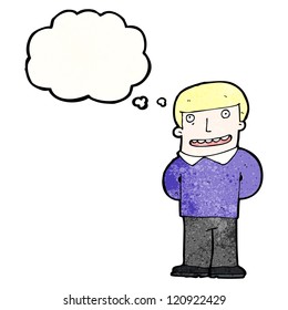 cartoon grinning man