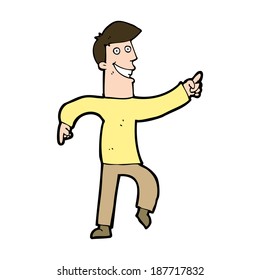 cartoon grinning man