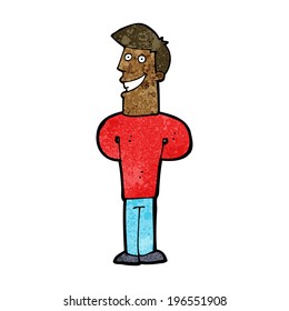 cartoon grinning man