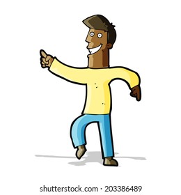 cartoon grinning man