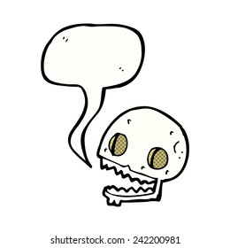 cráneo de sonrisa con dibujos animados