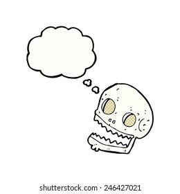 cráneo de sonrisa con dibujos animados