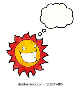 cartoon grinning sun