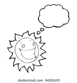 sol sonriente de dibujos animados