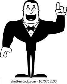 A cartoon groom with an idea.