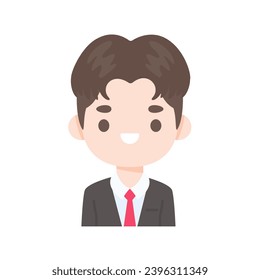 Cartoon of a groom wearing a black tuxedo at a wedding ceremony