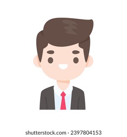 Cartoon of a groom wearing a black tuxedo at a wedding ceremony