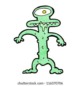 monstruo extraño bruto de la caricatura