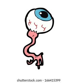 caricatura de ojo bruto