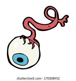 caricatura de ojo bruto