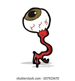 caricatura de ojo bruto
