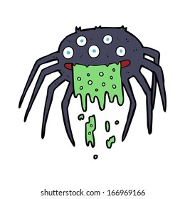 cartoon gross halloween spider