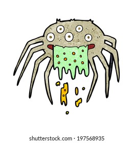cartoon gross halloween spider