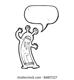 monstruo burdo de la caricatura