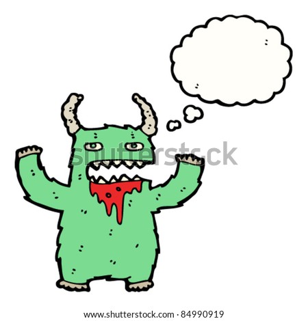 cartoon gross scary monster