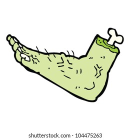 Cartoon Gross Severed Foot