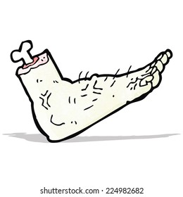 Cartoon Gross Severed Foot