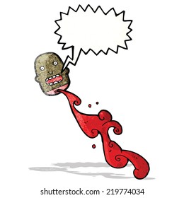 caricatura de la cabeza severa