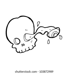 cartoon gross skull