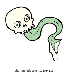 cartoon gross skull