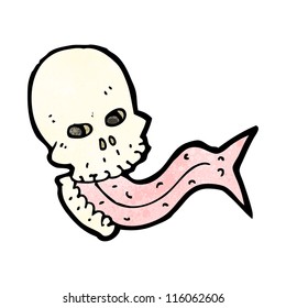 cartoon gross skull