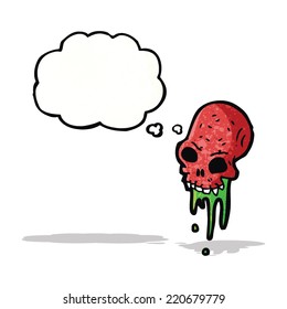 cartoon gross skull