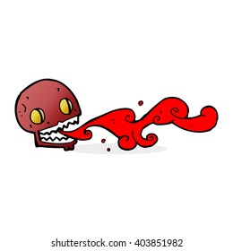 cartoon gross skull