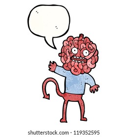 cartoon gross spaghetti head monster