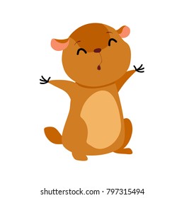 Cartoon groundhog vector