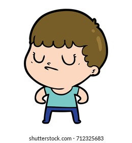 cartoon grumpy boy
