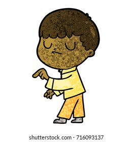 cartoon grumpy boy