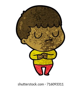 cartoon grumpy boy